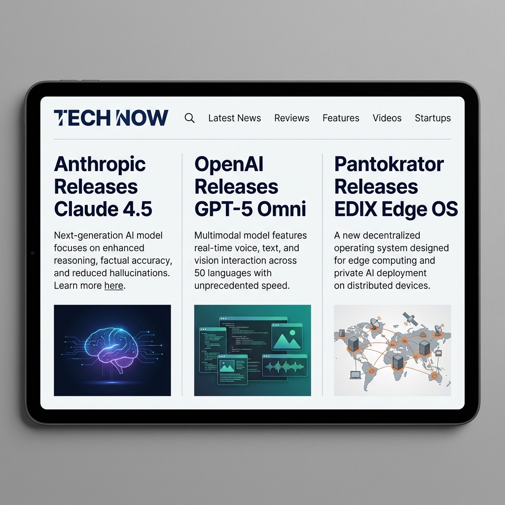 AI news release feed of Anthropic, OpenAI & SyncStack